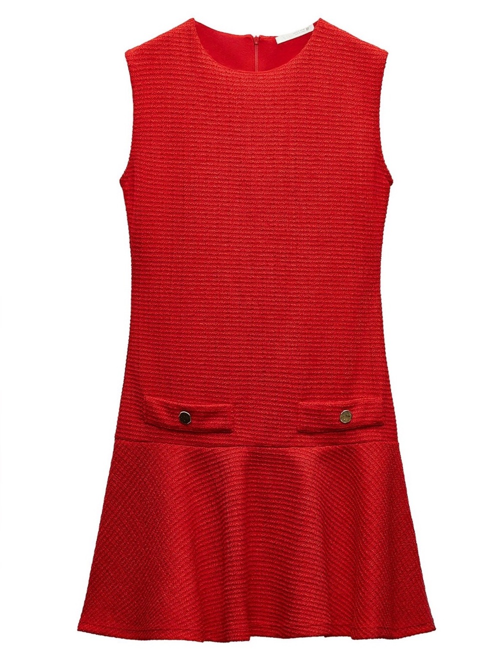 Zara Red Sleeveless Knit Mini Dress